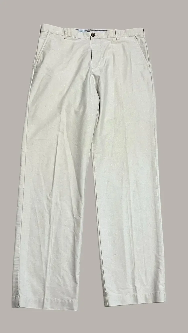 Izod Straight Fit Mens Pants 36x34 100% Cotton Trousers Relax Casual Lightweight
